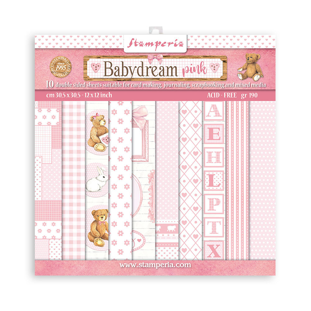 Block de cartulinas ''Fondos Babydream Pink - Niña"