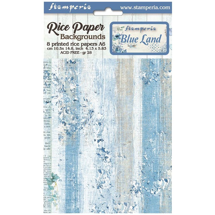 Papel de arroz A6 8HJ 28gr Fondos Blue Land