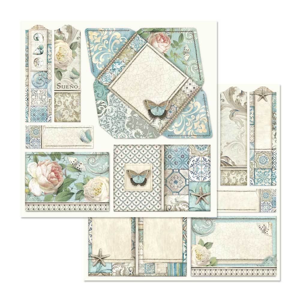 Block de cartulinas "Azulejos de Sueño" de 20.3x20.3 cm