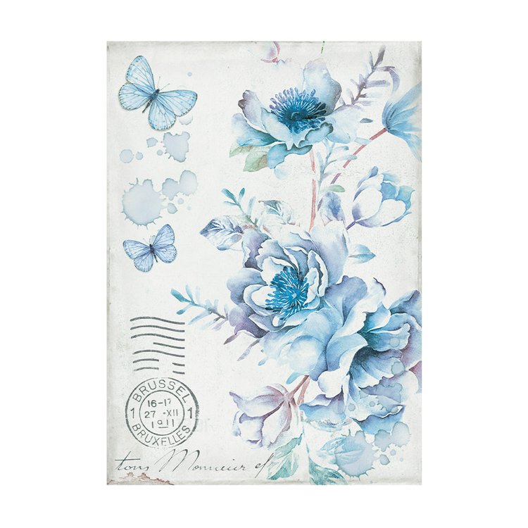 Papel de arroz A6 8HJ 28gr Fondos Blue Land