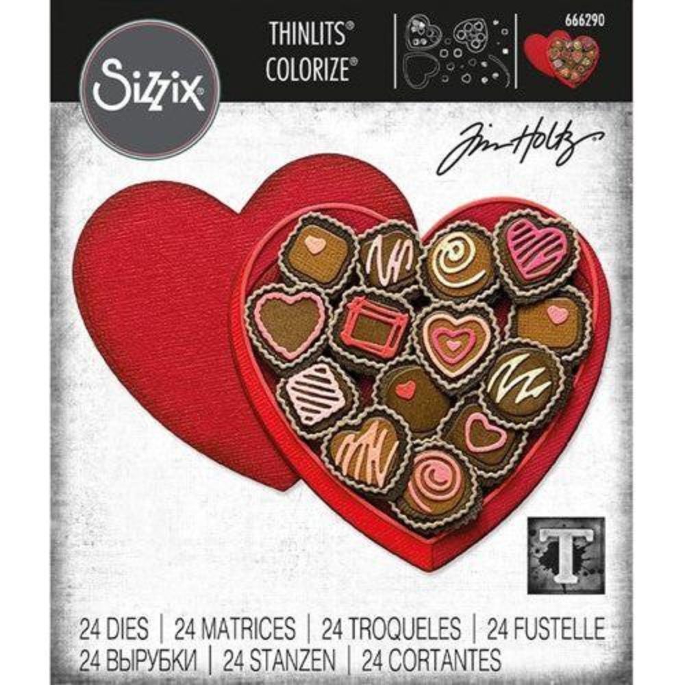 Troqueles Thinlits Tim Holtz Colorize True Love para armar