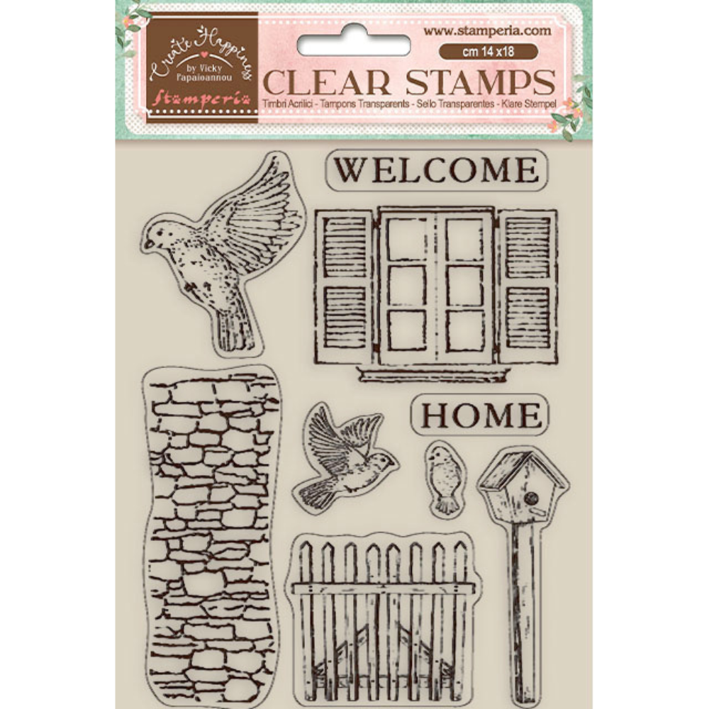 Sellos Clear Create Happiness - Welcome Home - Birds