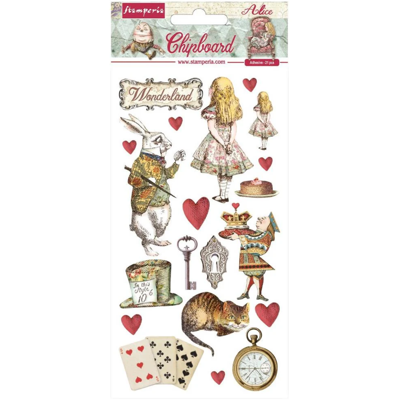 Chipboard - Alice wonderland