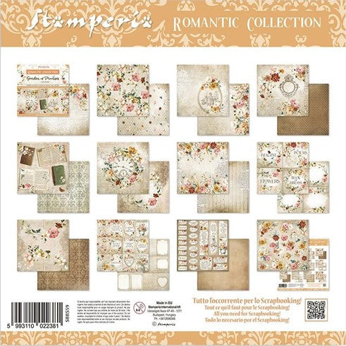 Block de cartulinas "Romantic Garden of Promises” de 20.3x20.3 cm