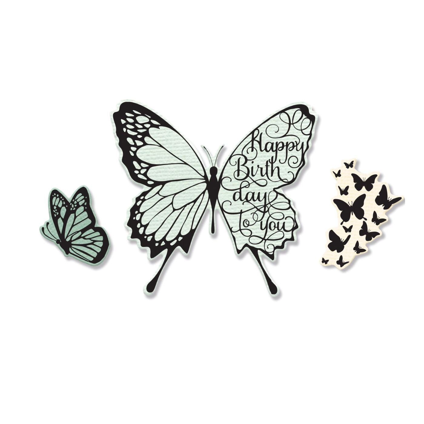 Troqueles Framelits con Sellos Butterfly Birthday