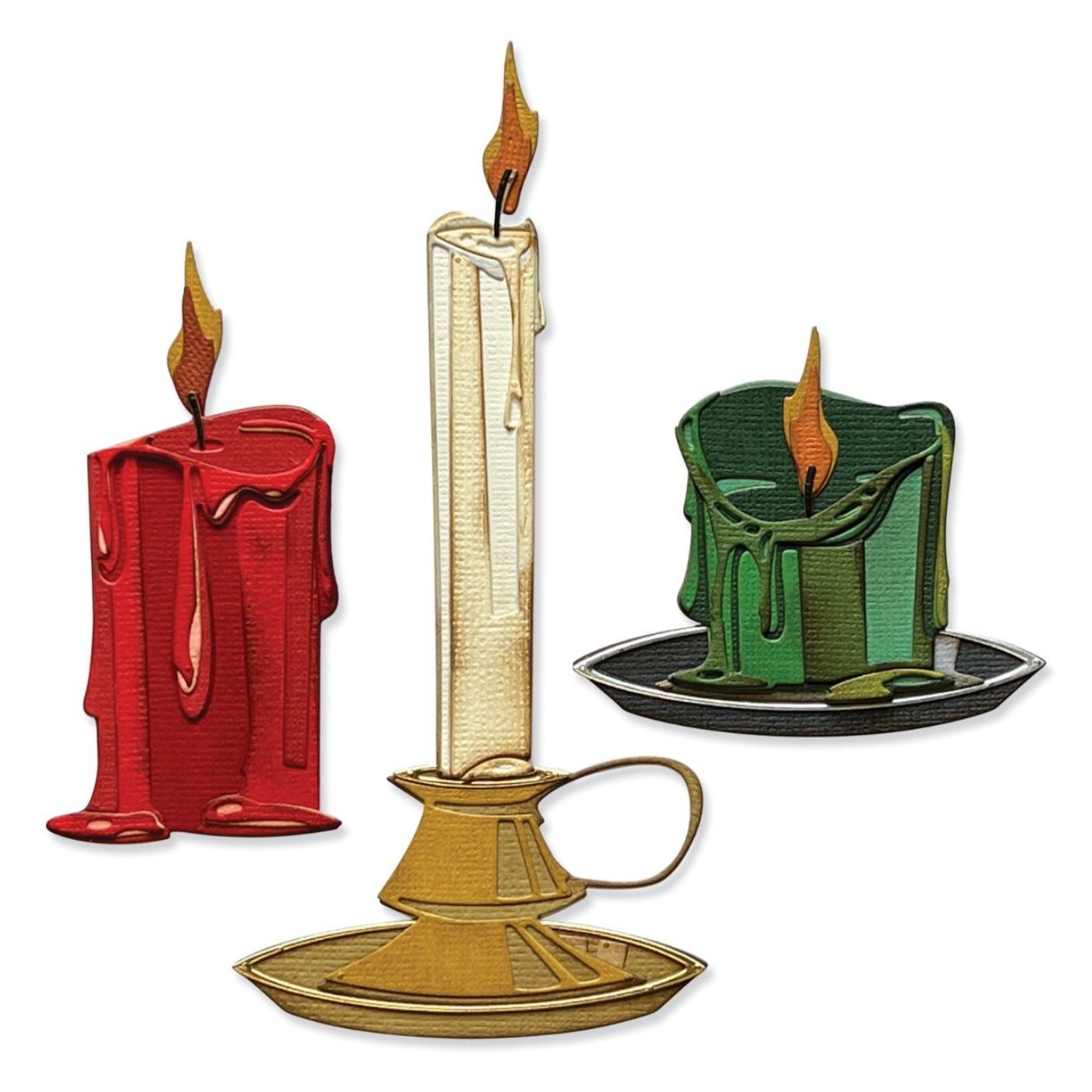 Troqueles Thinlits Tim Holtz Colorize Candleshop para armar