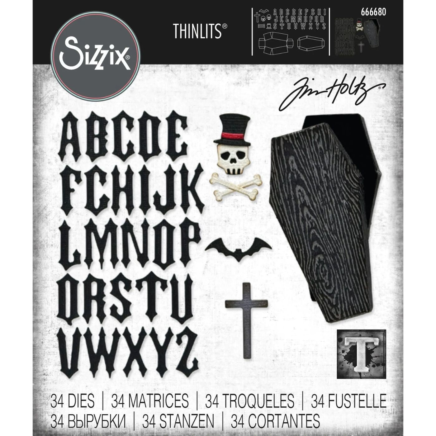 Troqueles Thinlits Caja Ataud de Tim Holtz - Halloween