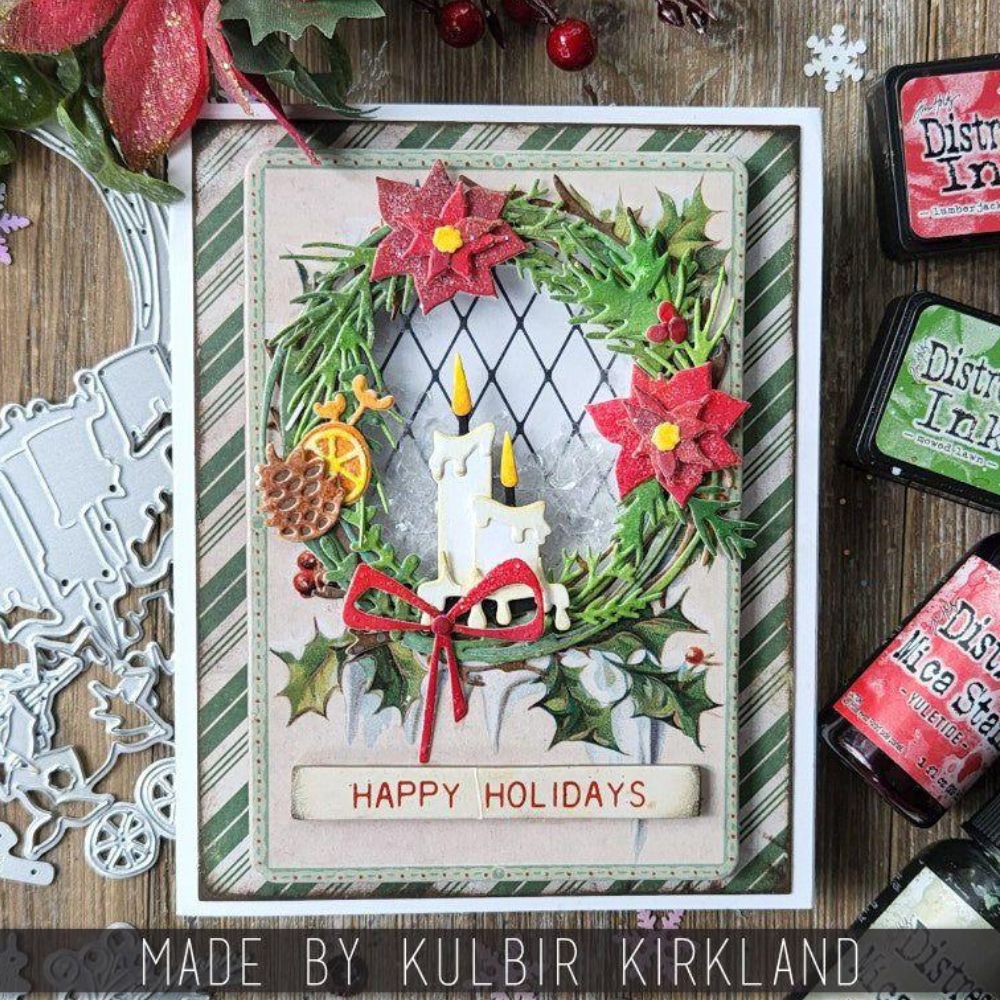 Troqueles Thinlits Corona Festiva -  Navidad de Tim Holtz