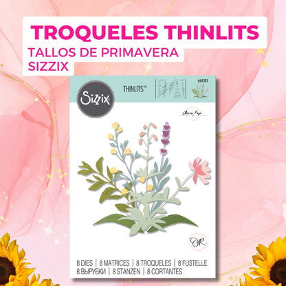 Troqueles Thinlits Tallos de primavera