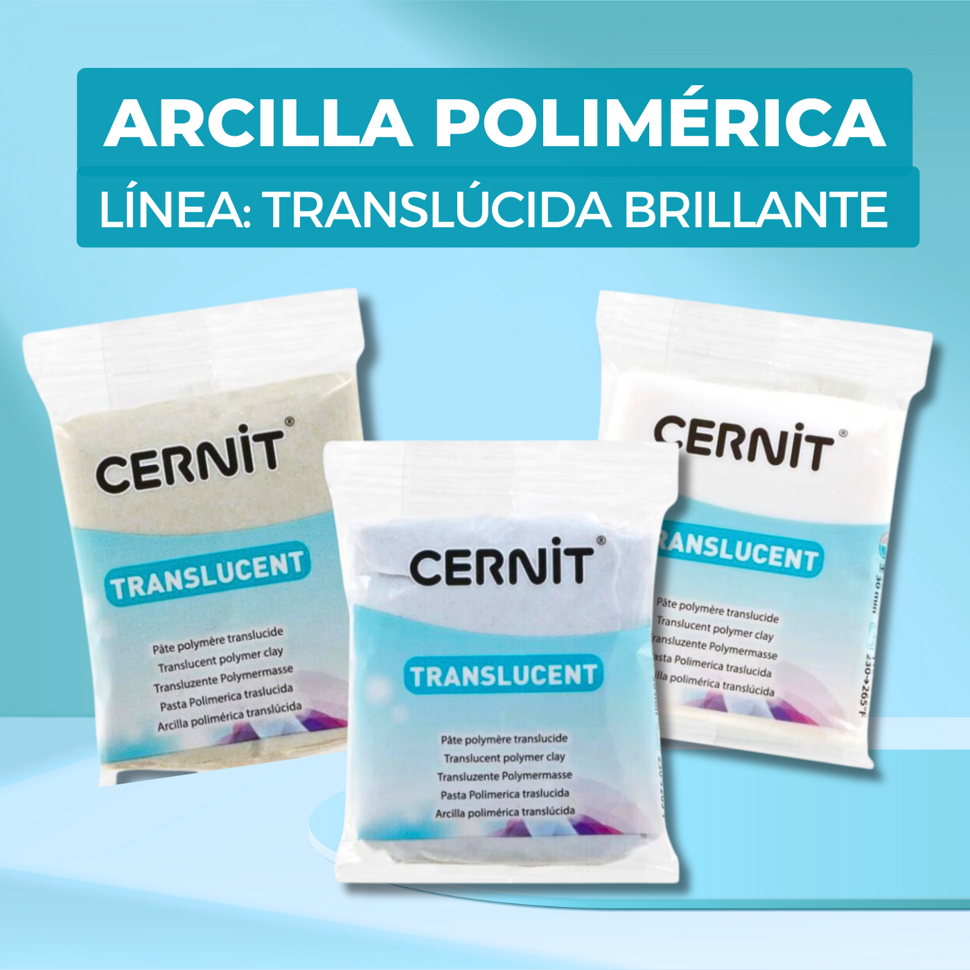 Arcilla Polimérica Translúcida brillante