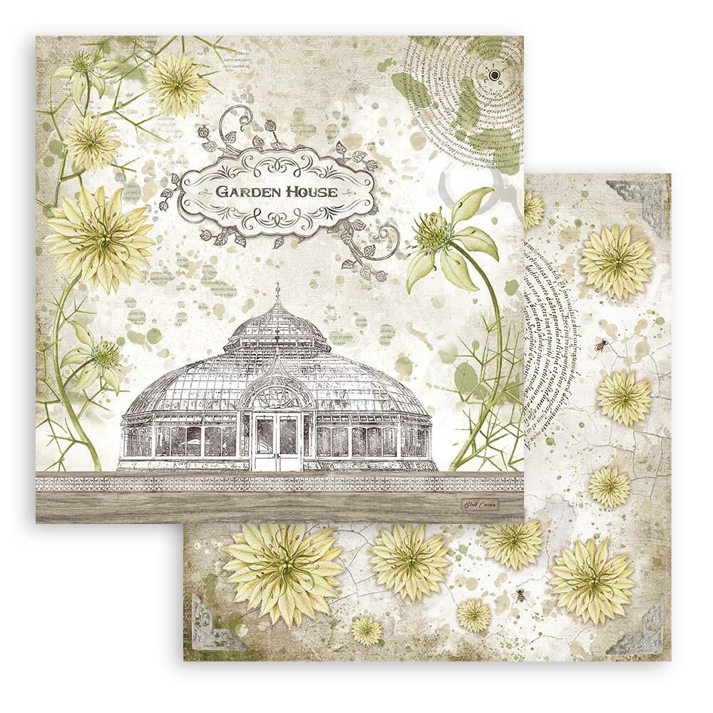 Block de cartulinas "Romantic Garden House” de 30.5x30.5 cm