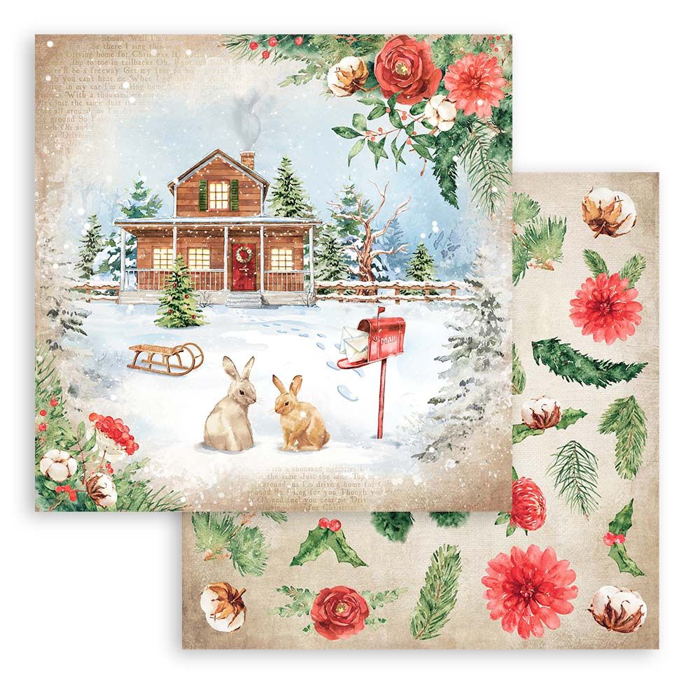 Block de cartulinas "Romantic Home for the Holidays” de 30.5x30.5 cm