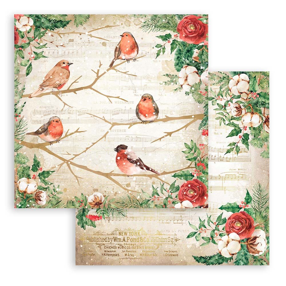 Block de cartulinas "Romantic Home for the Holidays” de 30.5x30.5 cm