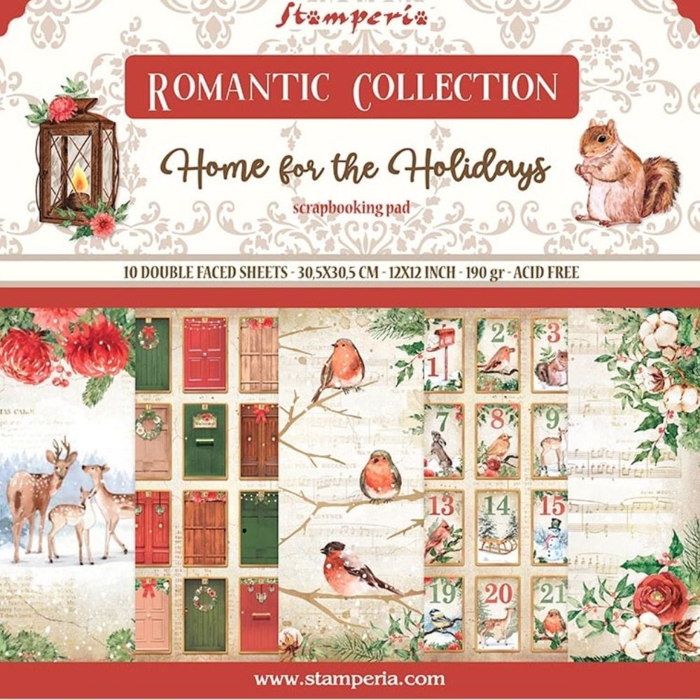 Block de cartulinas "Romantic Home for the Holidays” de 30.5x30.5 cm