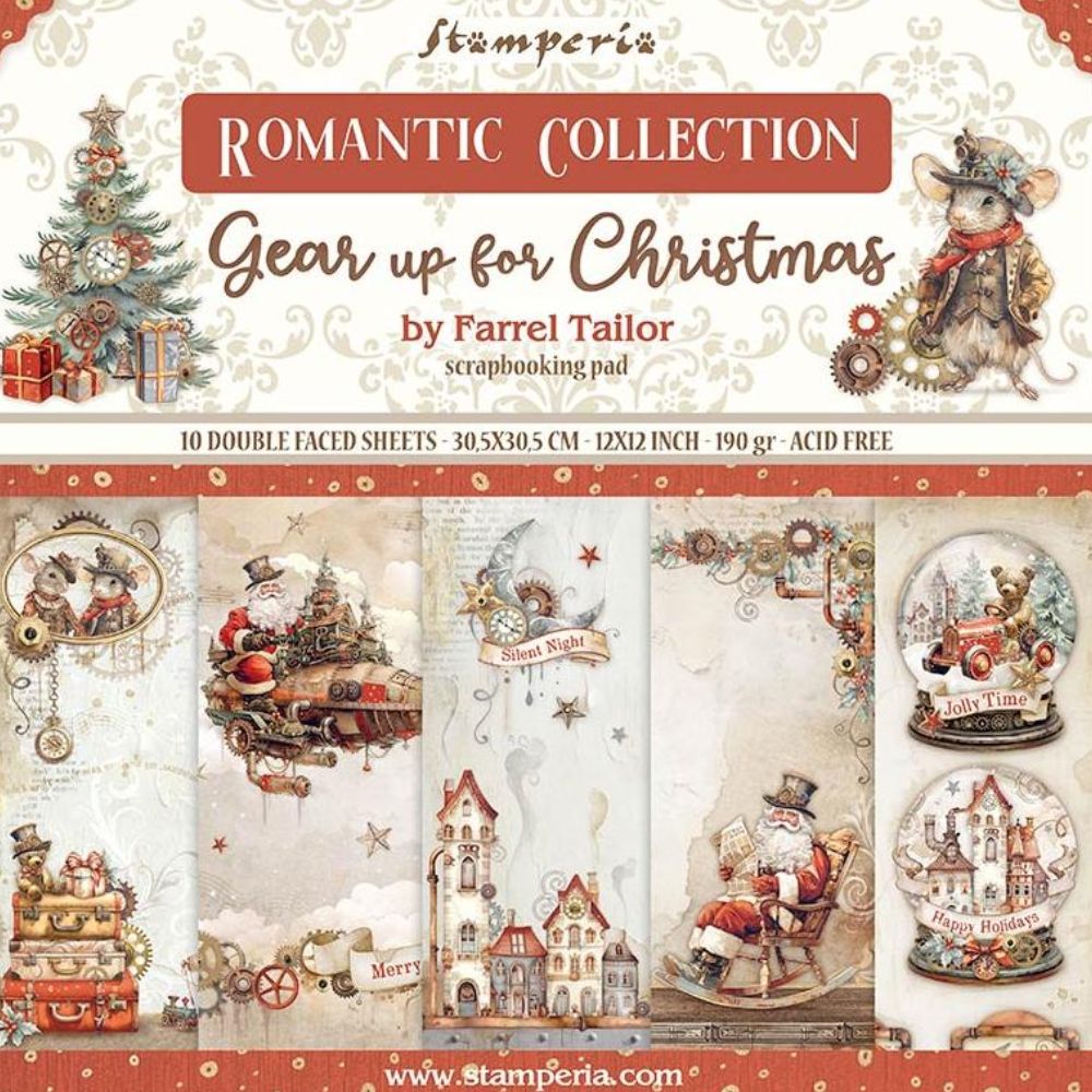 Block de cartulinas "Romantic Gear Up For Christmas" de 30.5x30.5 cm - Navidad