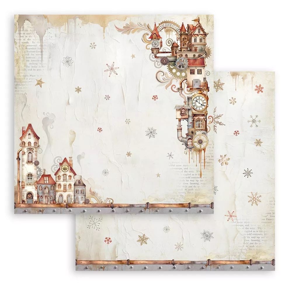 Block de cartulinas "Romantic Gear Up For Christmas" de 20.3x20.3cm - Navidad