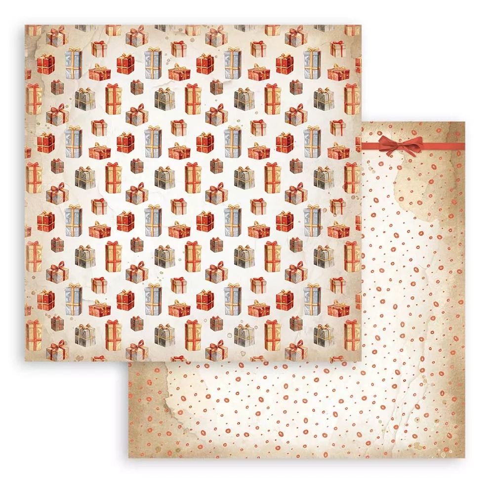 Block de cartulinas Fondos "Romantic Gear Up For Christmas" de 20.3x20.3cm - Navidad