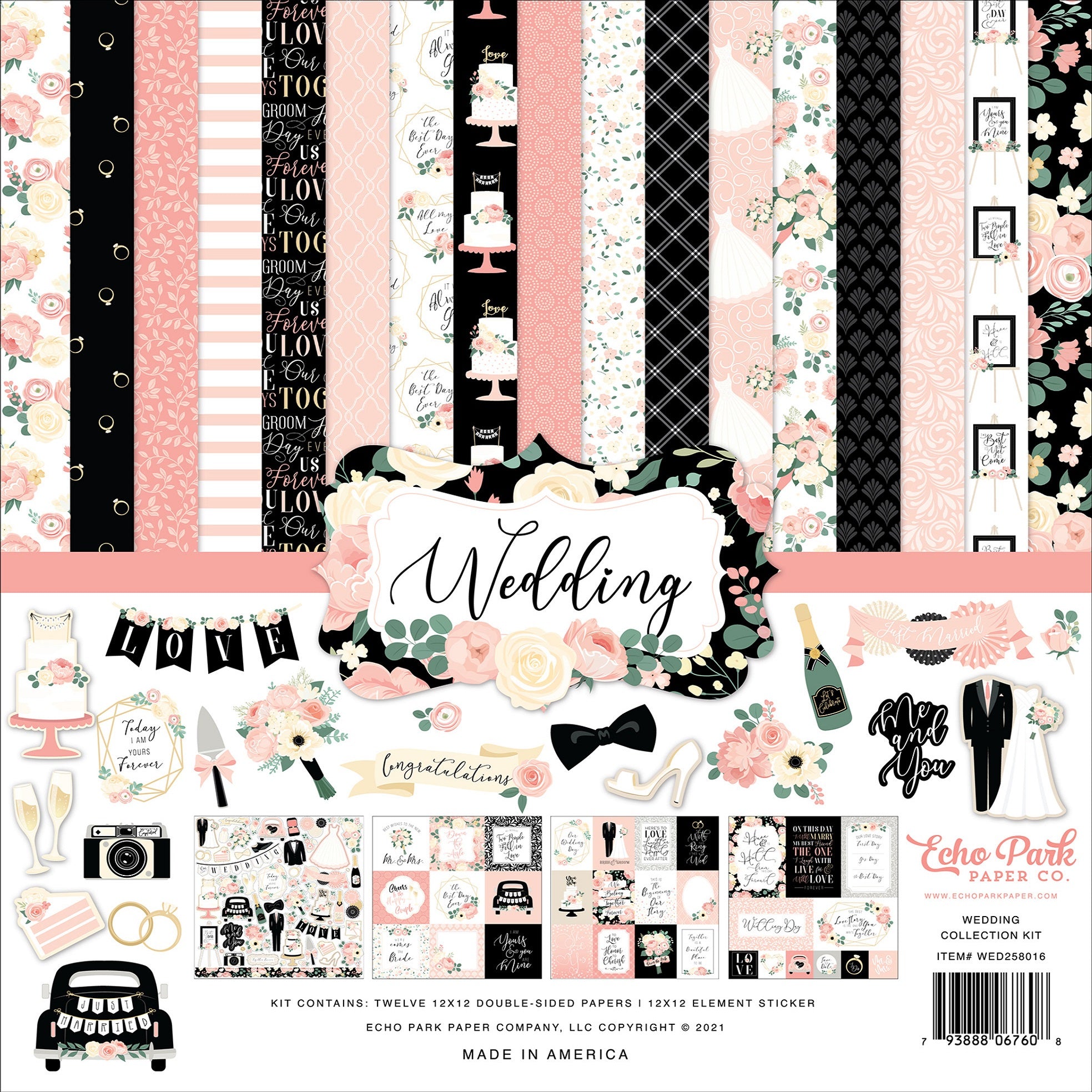 Pack de Cartulinas Wedding 30.48x30.48cm