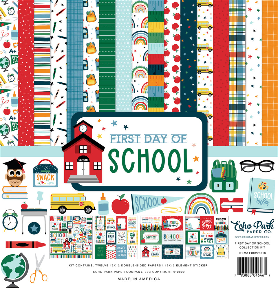 Pack de Cartulinas First Day Of School 30.48x30.48cm