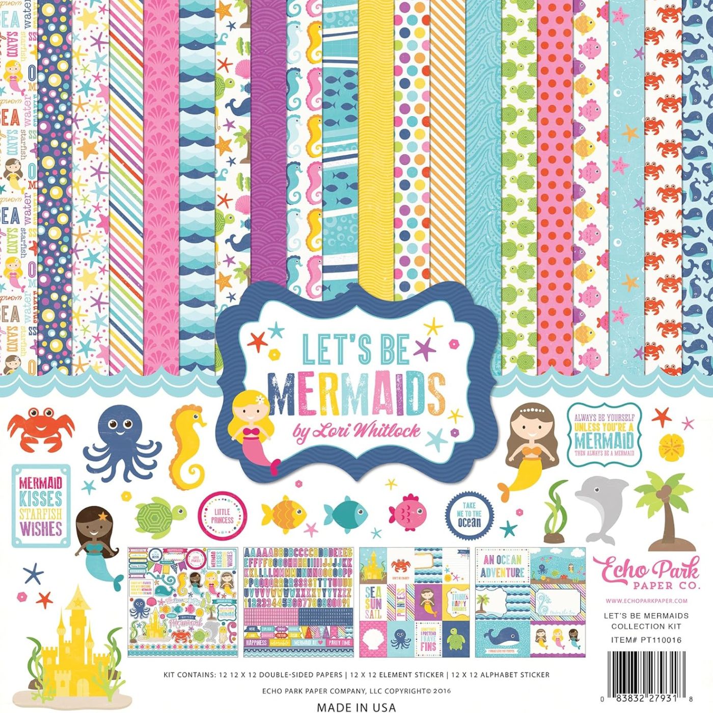 Pack de cartulinas Let's Be Mermaids 30.48x30.48