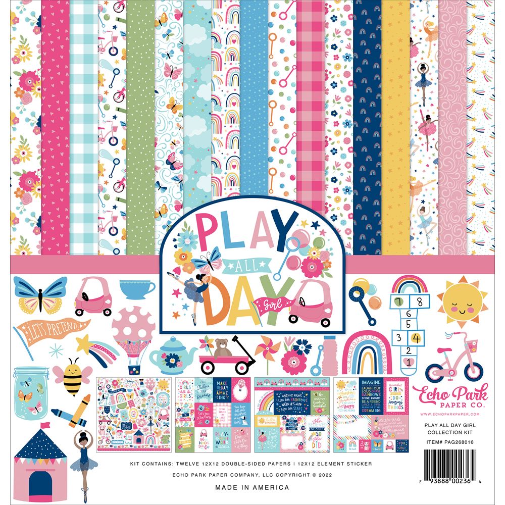 Pack de Cartulinas Play All Day Girl 30.48x30.48cm