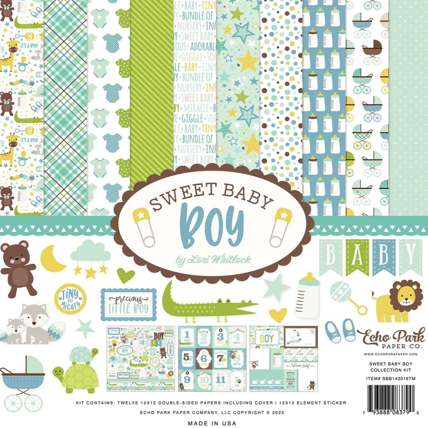 Pack de Cartulinas Sweet Baby Boy 30.48x30.48cm