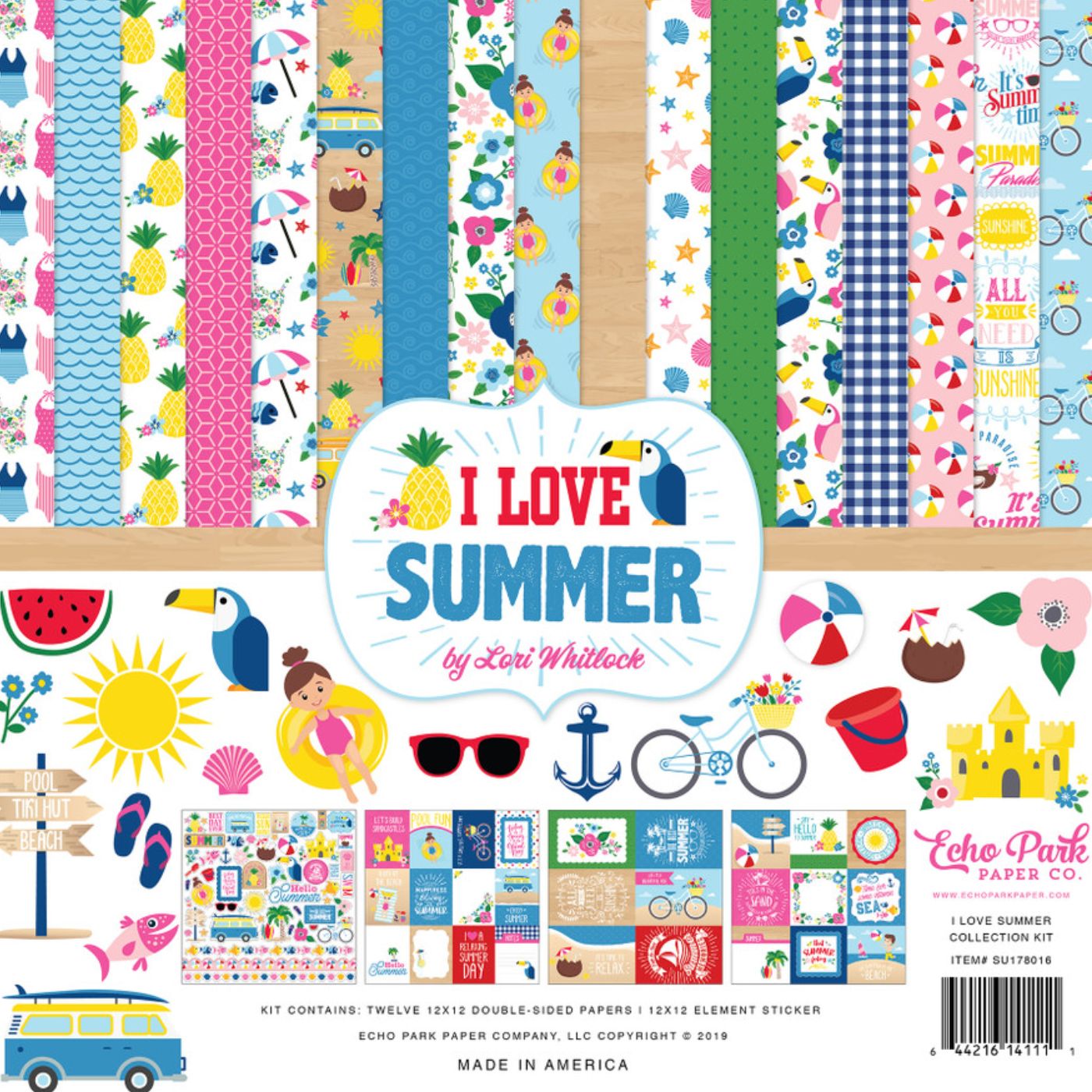 Pack de cartulinas I Love Summer 30.48x30.48