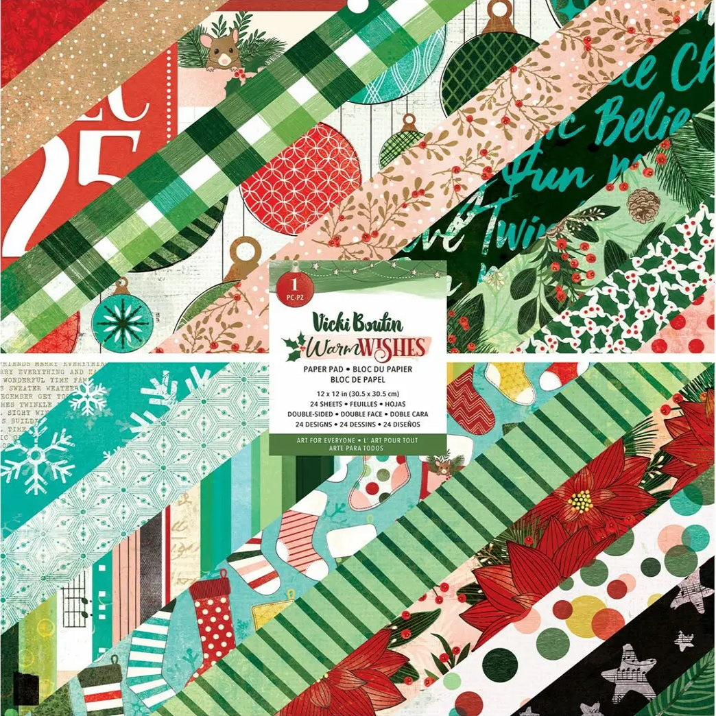 Block de cartulinas "Warm Wishes" de Vicky Boutin