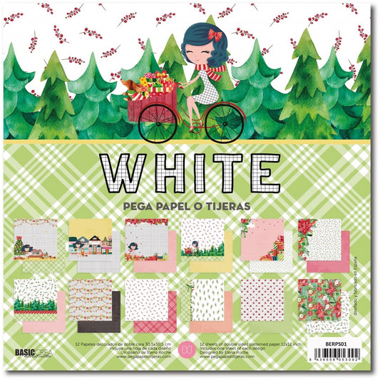 Pack de Cartulinas White - Navidad 30.5x30.5cm
