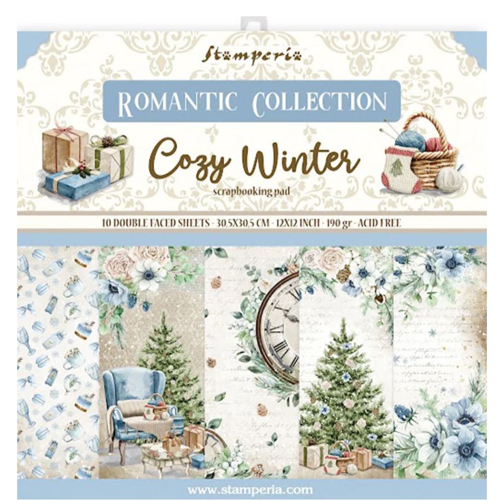 Block de cartulinas "Romantic Cozy Winter” de 30.5x30.5 cm