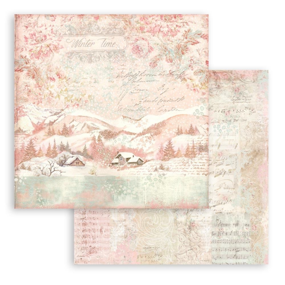 Block de cartulinas "Fondos Sweet Winter” de 30.5x30.5 cm