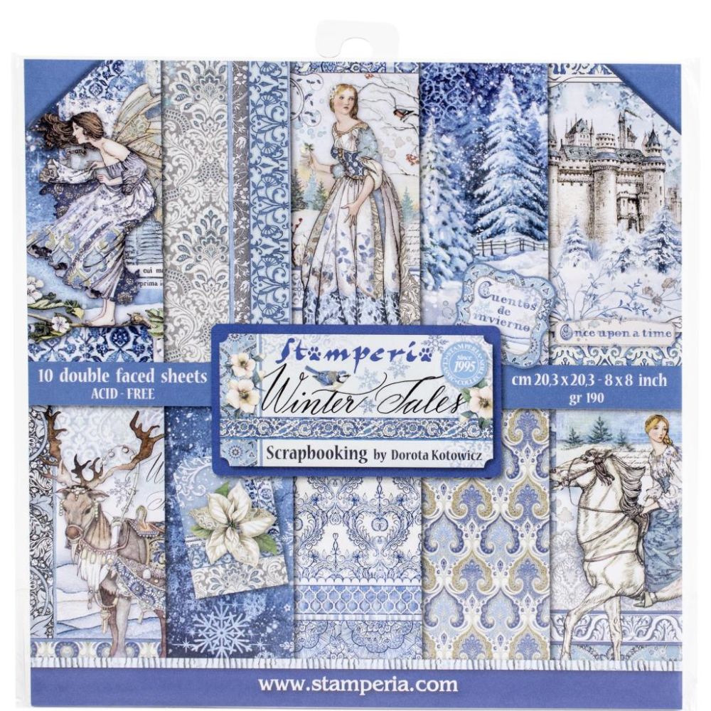 Block de cartulinas "Winter Tales” de 20.3x20.3 cm