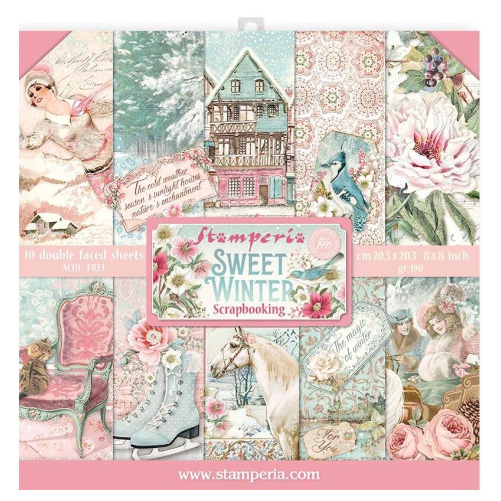 Block de cartulinas "Sweet Winter” de 20.3x20.3 cm