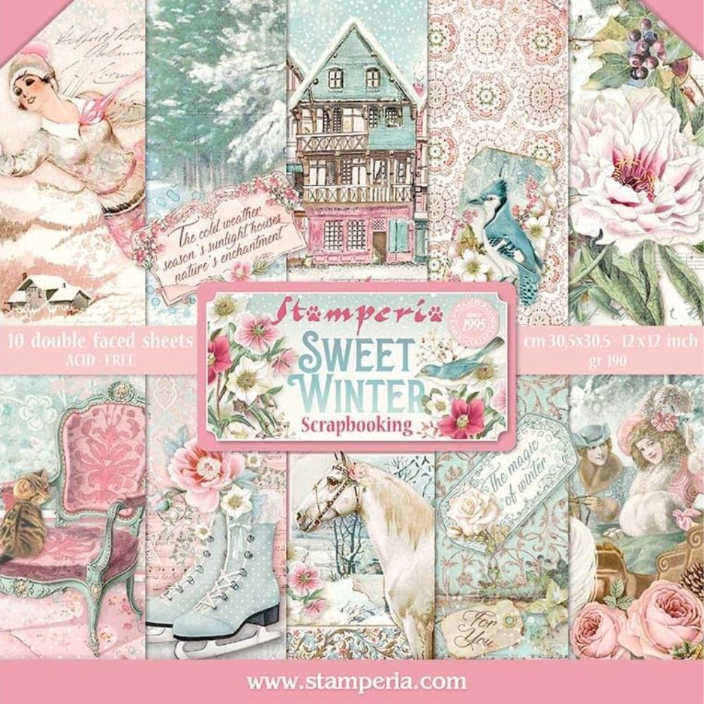 Block de cartulinas "Sweet Winter” de 30.5x30.5 cm