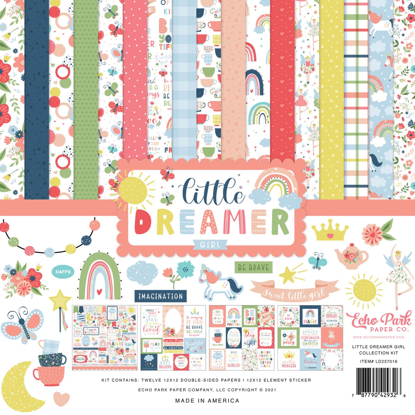 Pack de Cartulinas Girl Little Dreamer 30.48x30.48cm