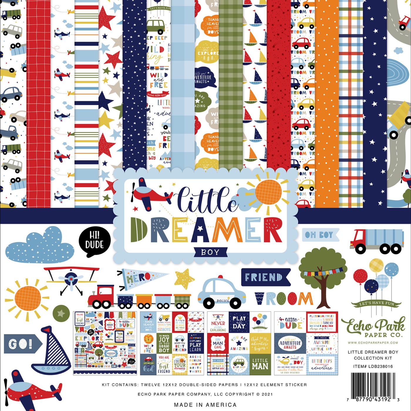 Pack de Cartulinas Boy Little Dreamer 30.48x30.48cm