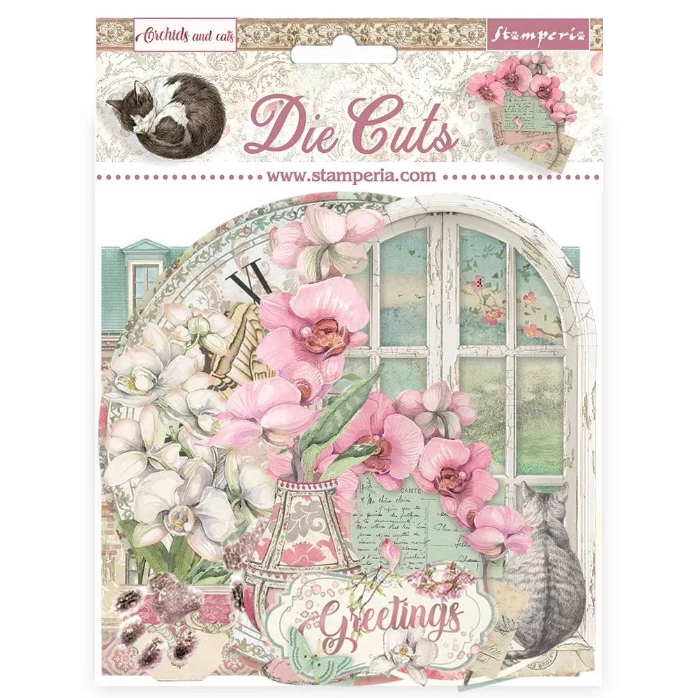 Die Cuts Orchids and Cats