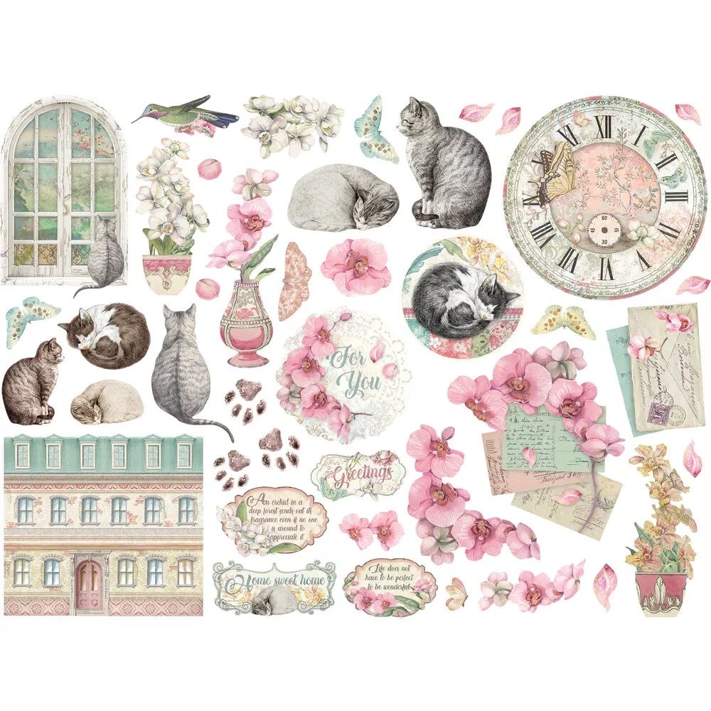 Die Cuts Orchids and Cats