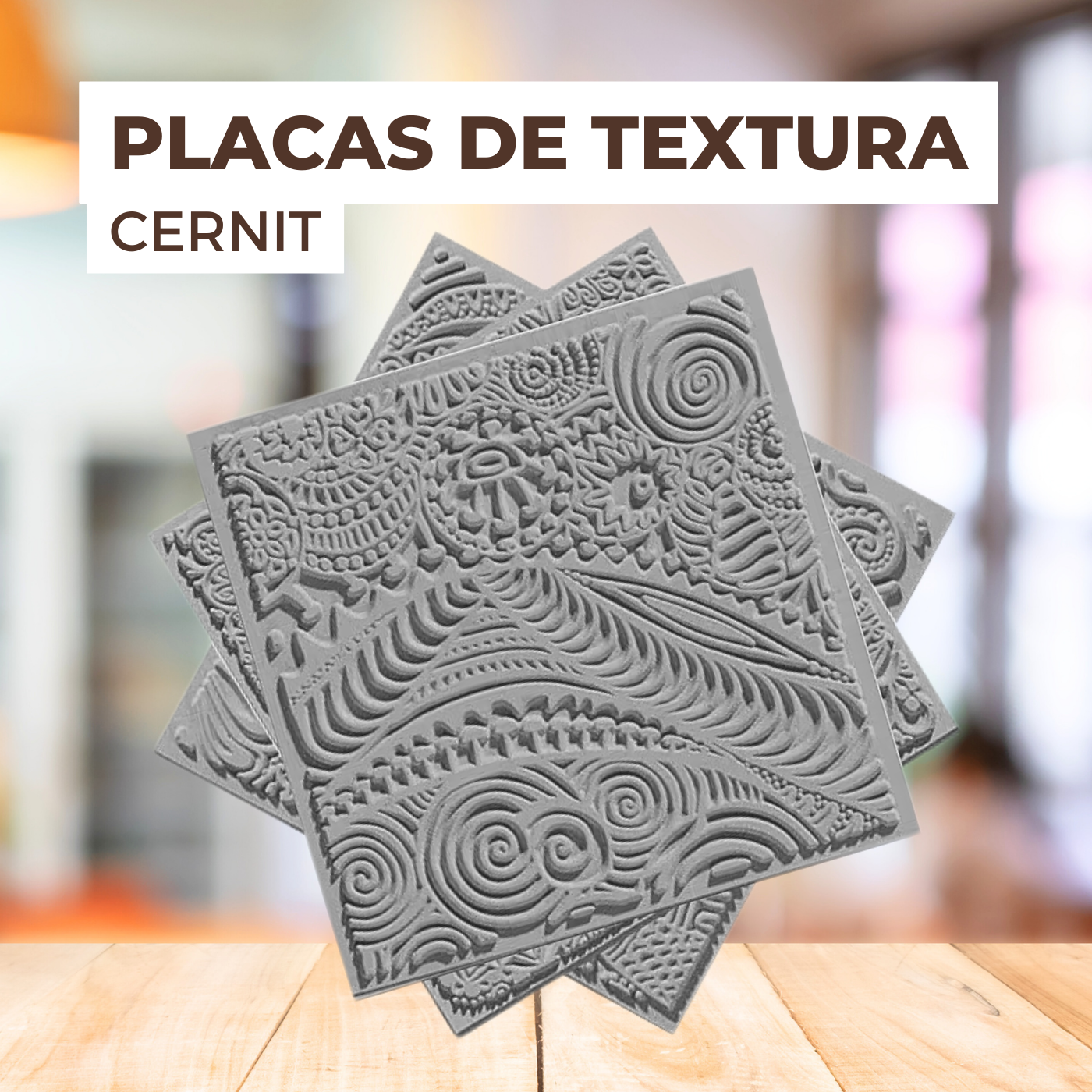 Placas de textura para arcilla