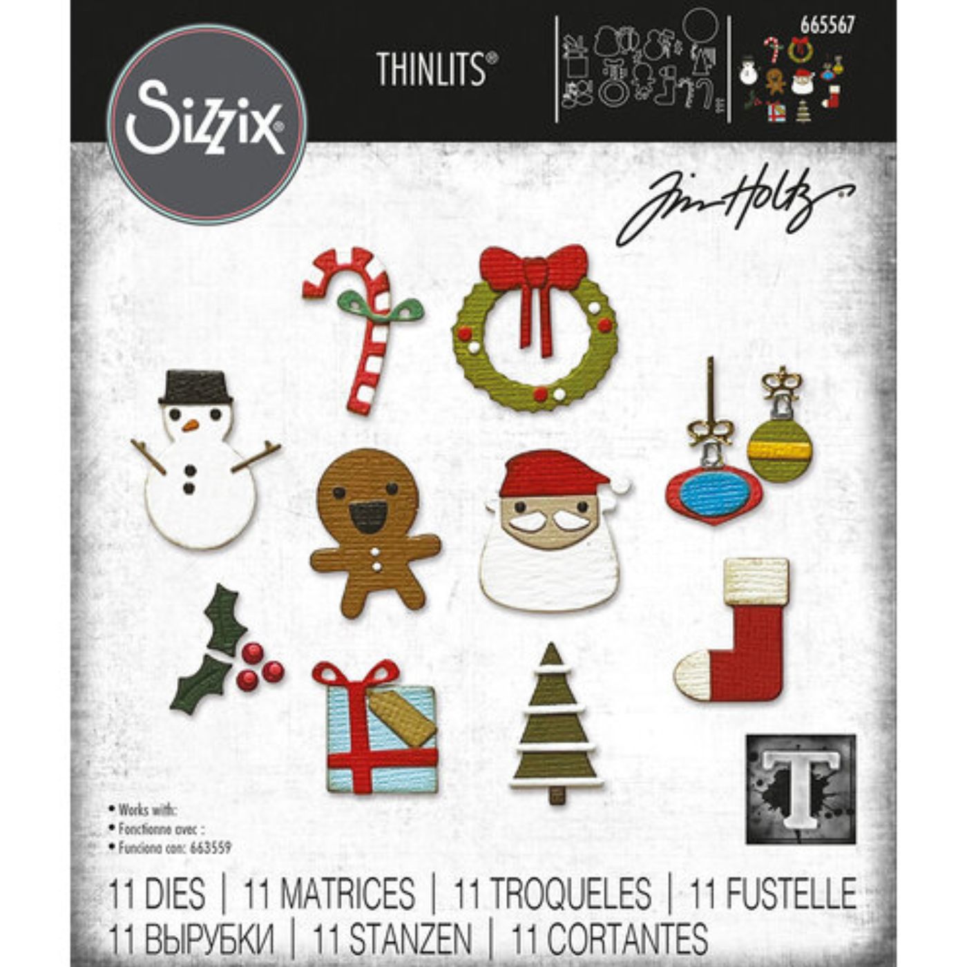 Troqueles Thinlits Tim Holtz Mini iconos - Navidad