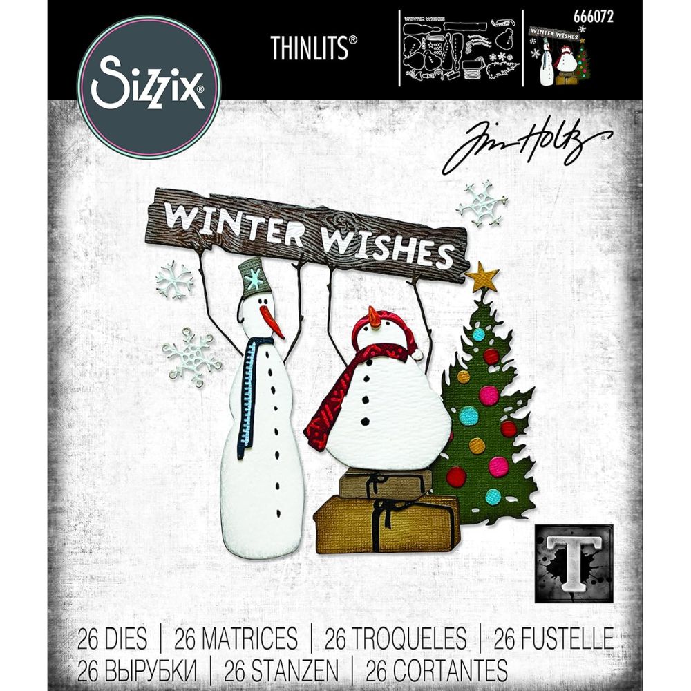 Troqueles Thinlits Tim Holtz Muñeco de Nieve - Navidad