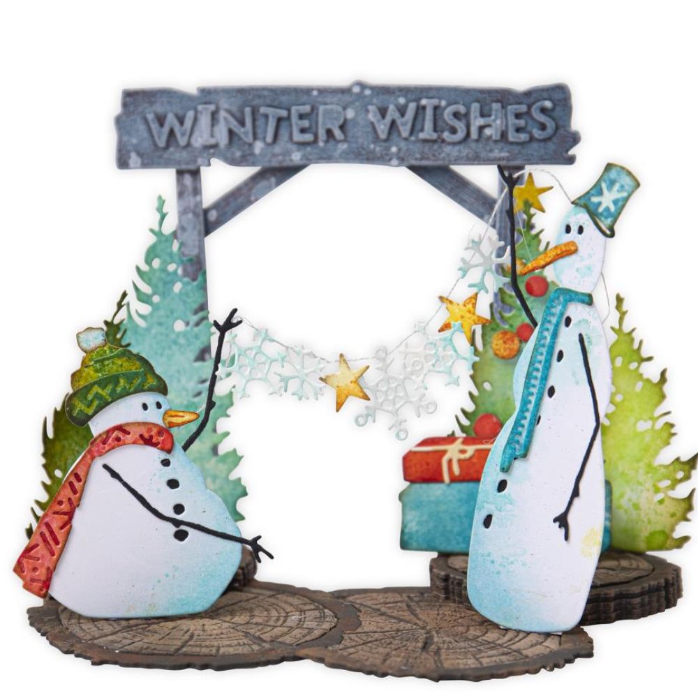 Troqueles Thinlits Tim Holtz Muñeco de Nieve - Navidad