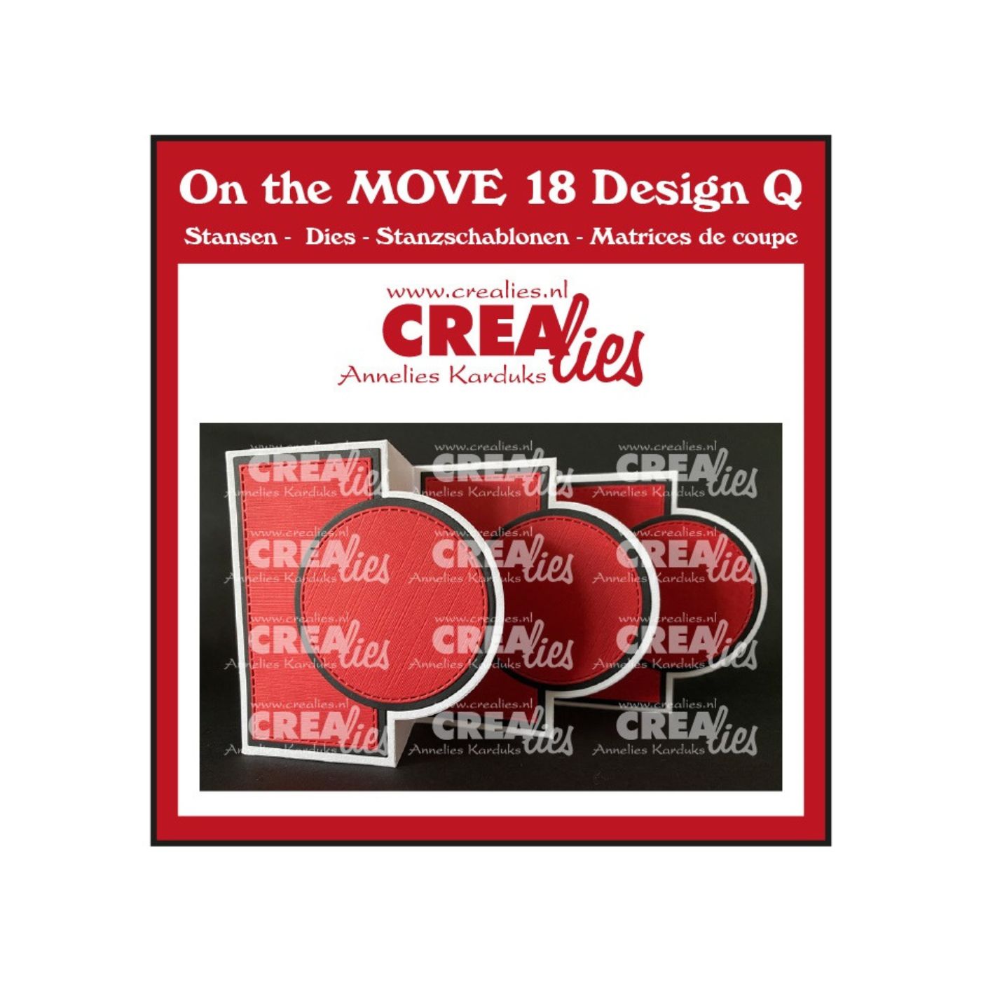 Troquel On the Move N°18 Diseño Q Triple Fun Fold card with circles