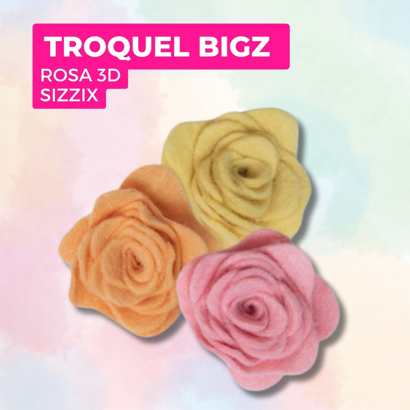 Troquel Bigz Rosa 3D #2