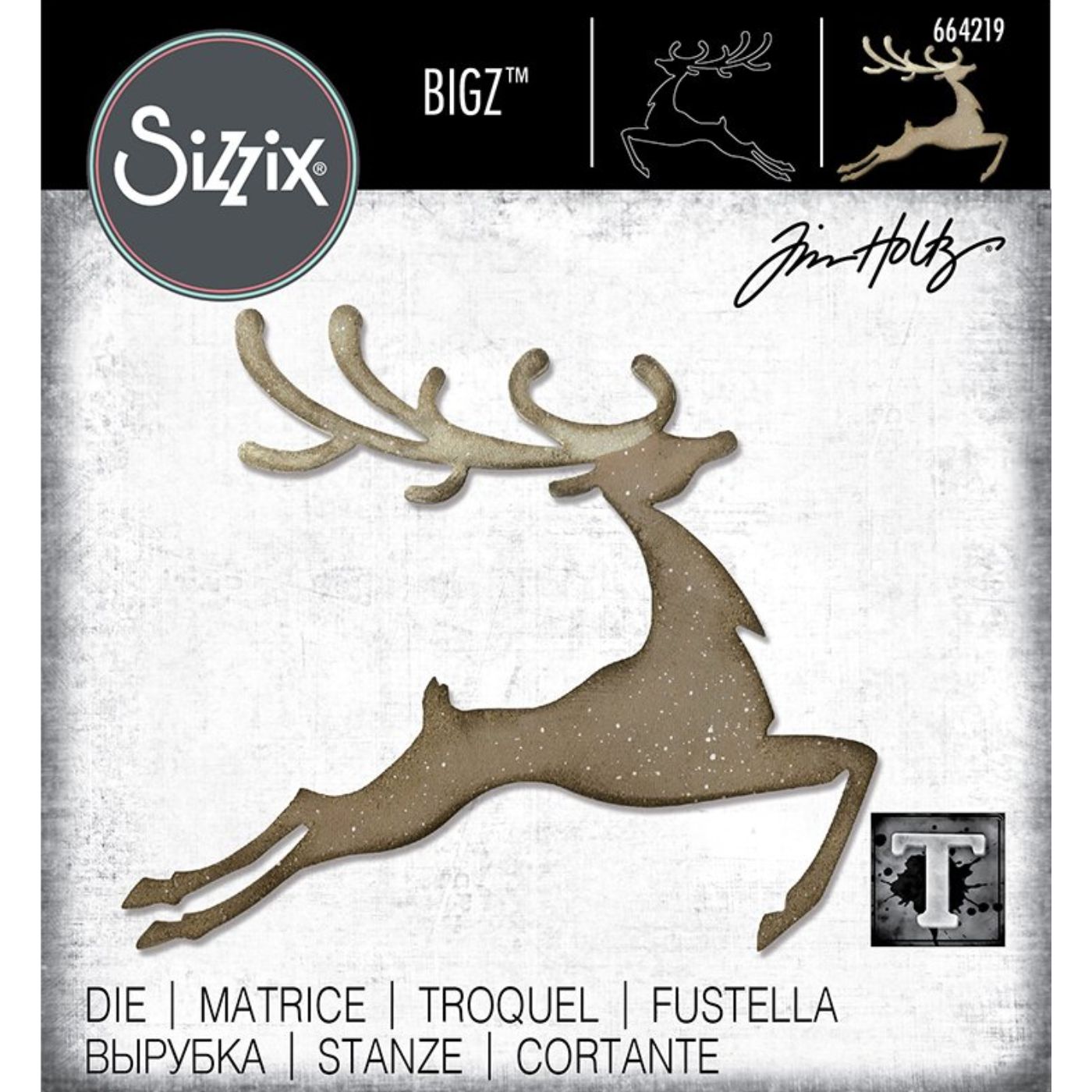 Troquel Bigz Tim Holtz Reno Estilizado – Navidad