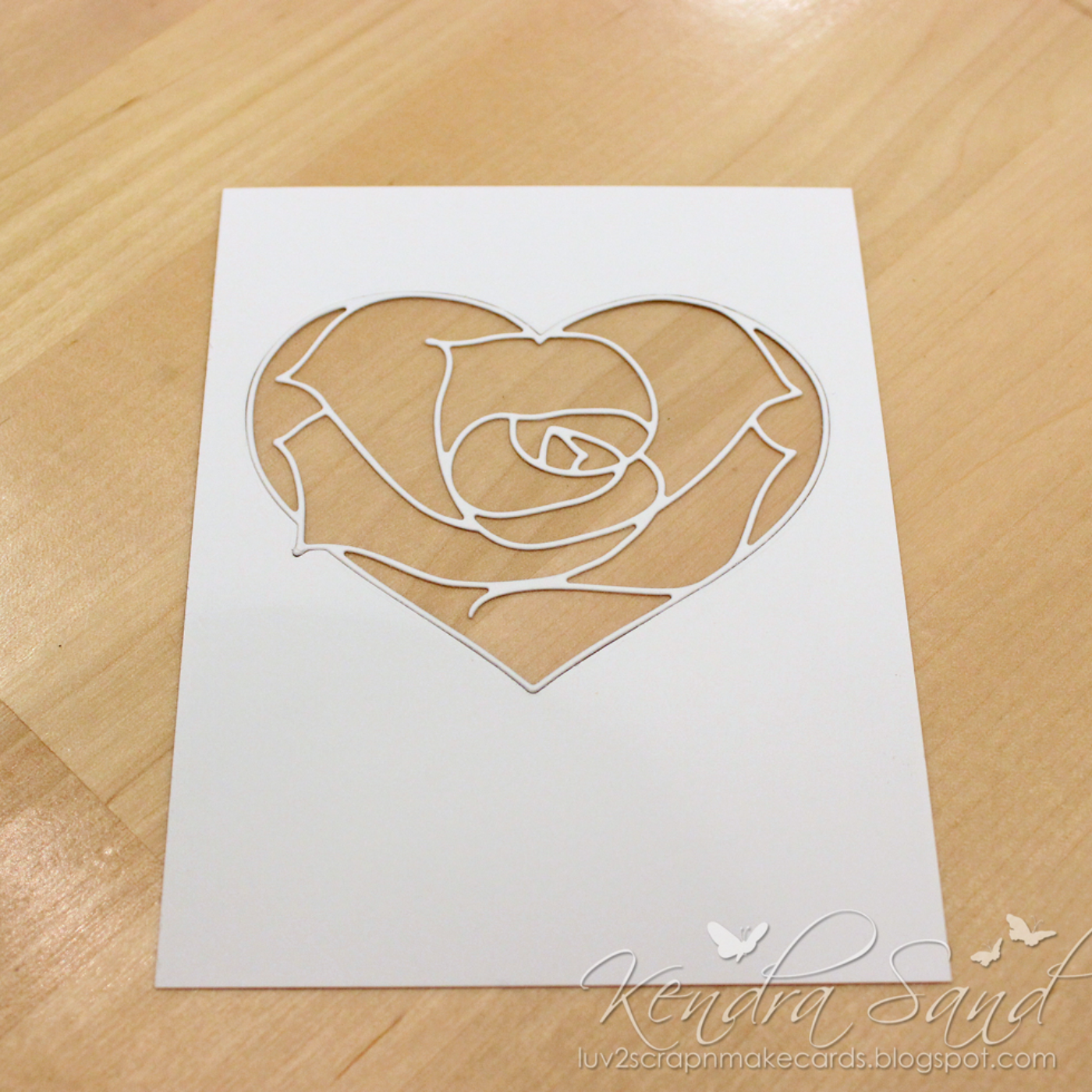 Troquel Heart Rose