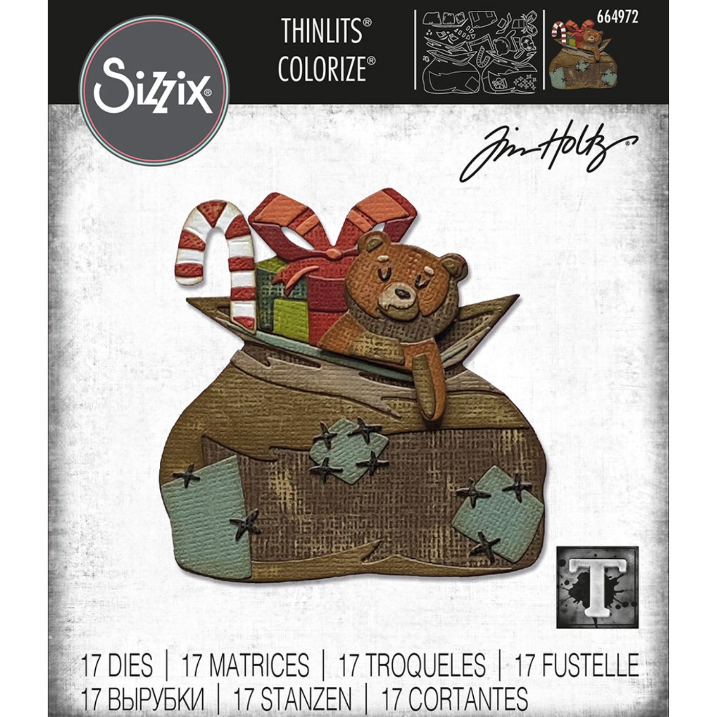 Troquel Thinlits Tim Holtz Colorize Toyland - Navidad