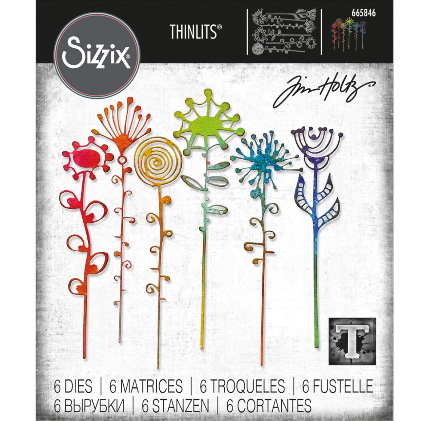 Troqueles Thinlits Tim Holtz Tallos artísticos