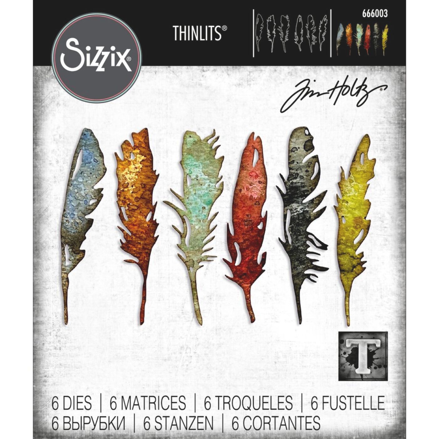 Troqueles Thinlits Tim Holtz Feathery - Plumas