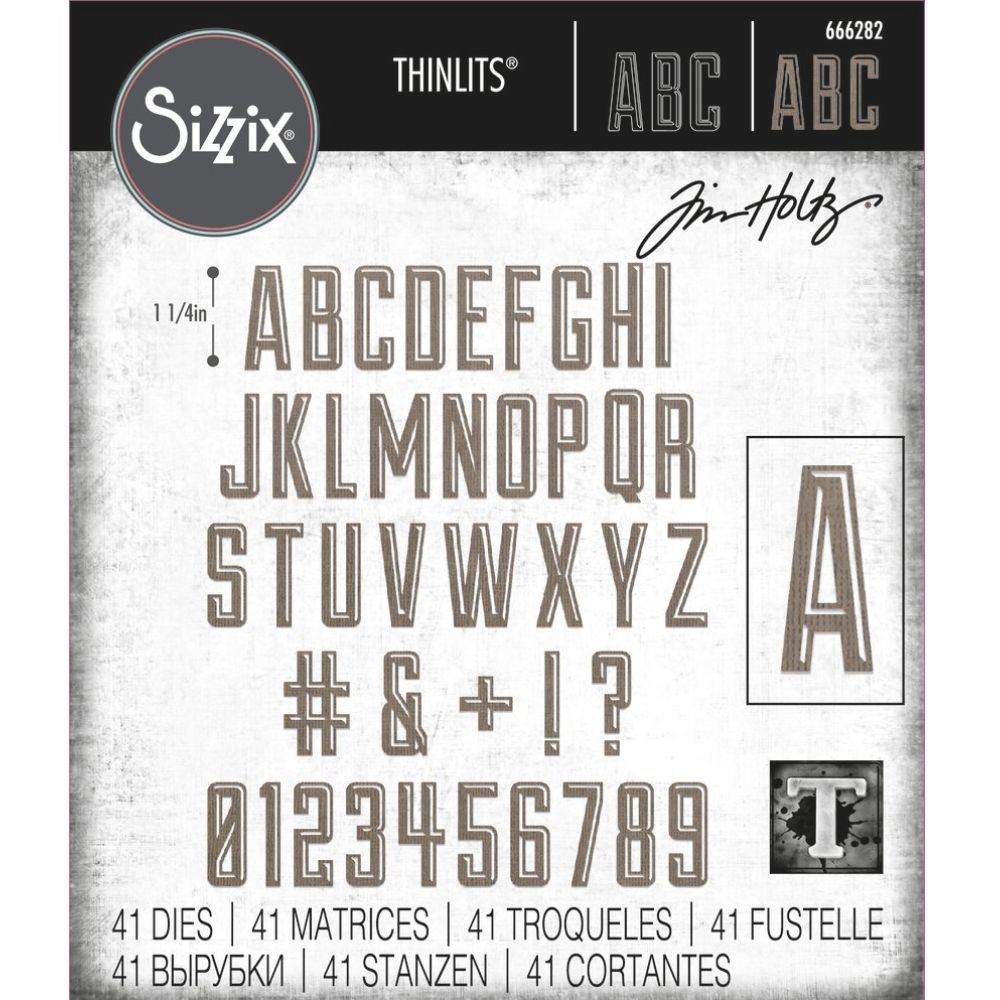 Troqueles Thinlits Tim Holtz Alphanumeric Emporium